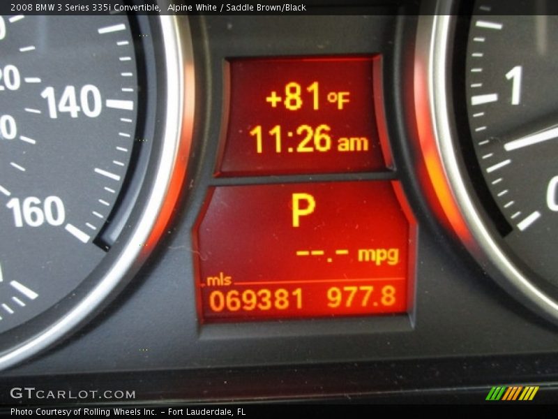 Alpine White / Saddle Brown/Black 2008 BMW 3 Series 335i Convertible