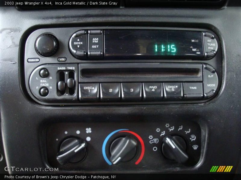 Inca Gold Metallic / Dark Slate Gray 2003 Jeep Wrangler X 4x4