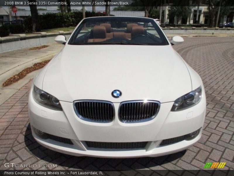 Alpine White / Saddle Brown/Black 2008 BMW 3 Series 335i Convertible