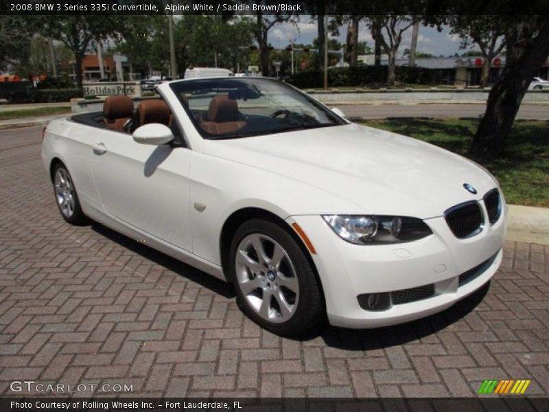 Alpine White / Saddle Brown/Black 2008 BMW 3 Series 335i Convertible