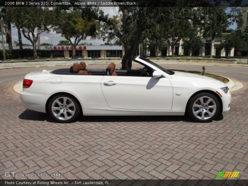 Alpine White / Saddle Brown/Black 2008 BMW 3 Series 335i Convertible