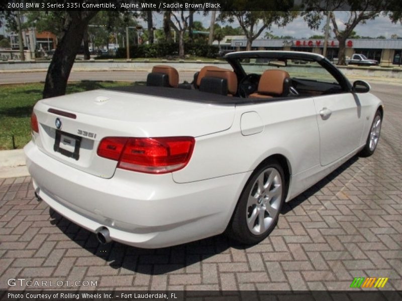 Alpine White / Saddle Brown/Black 2008 BMW 3 Series 335i Convertible