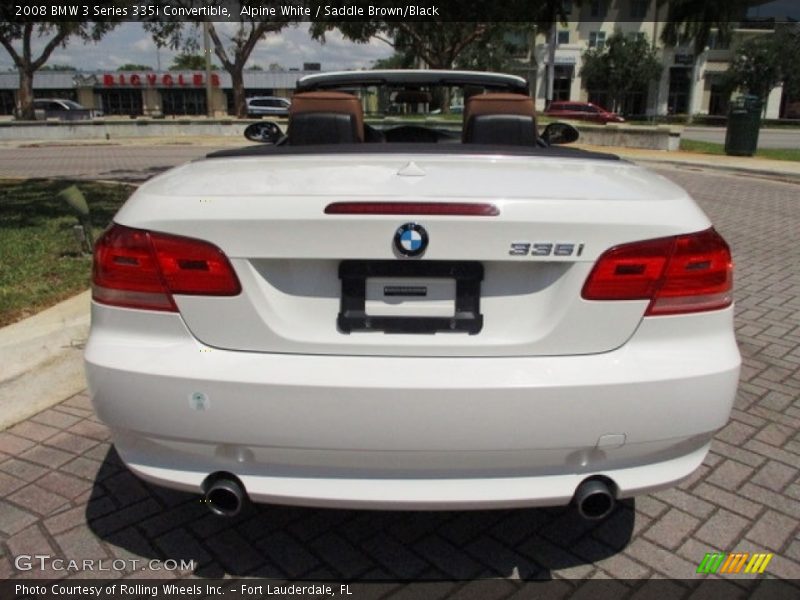 Alpine White / Saddle Brown/Black 2008 BMW 3 Series 335i Convertible
