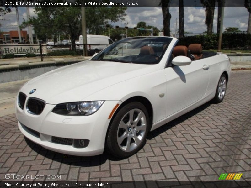 Alpine White / Saddle Brown/Black 2008 BMW 3 Series 335i Convertible