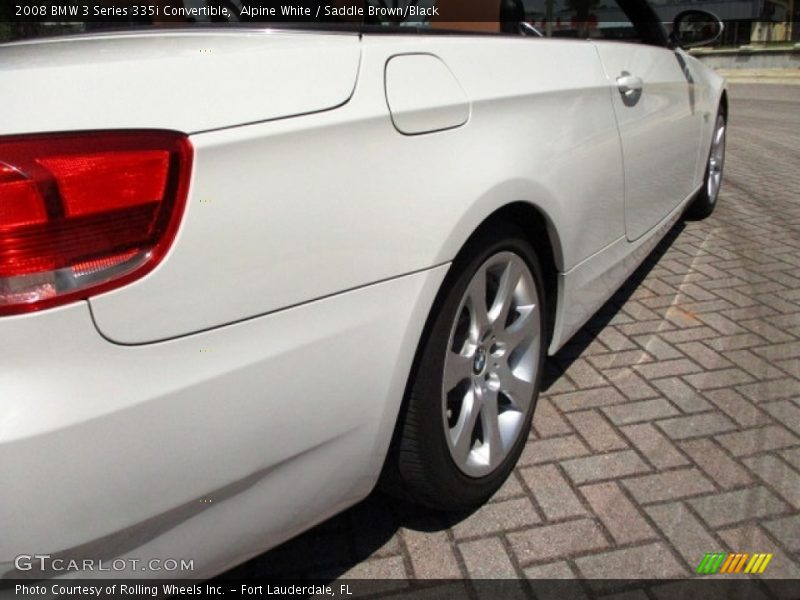 Alpine White / Saddle Brown/Black 2008 BMW 3 Series 335i Convertible