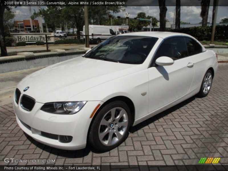 Alpine White / Saddle Brown/Black 2008 BMW 3 Series 335i Convertible