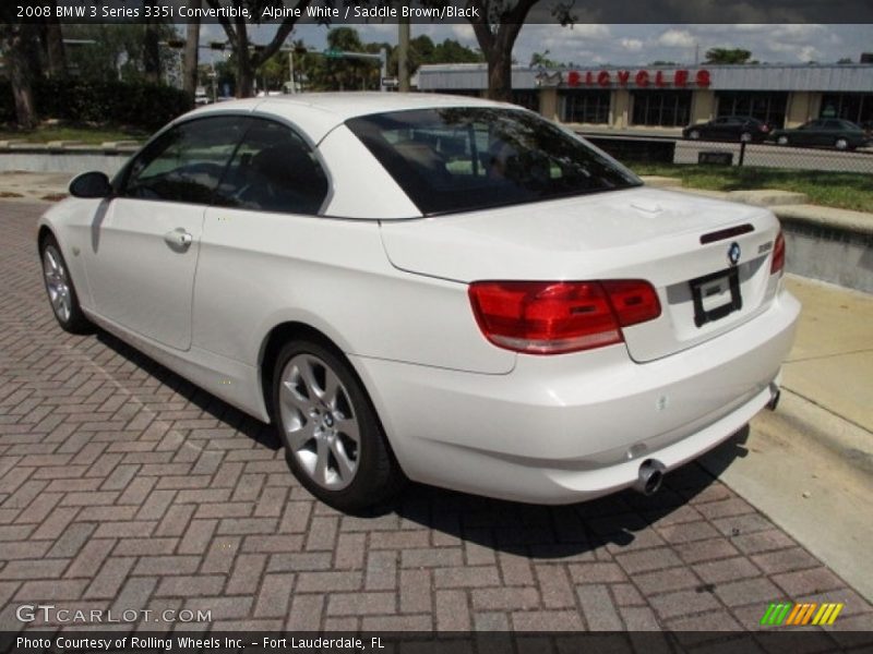 Alpine White / Saddle Brown/Black 2008 BMW 3 Series 335i Convertible
