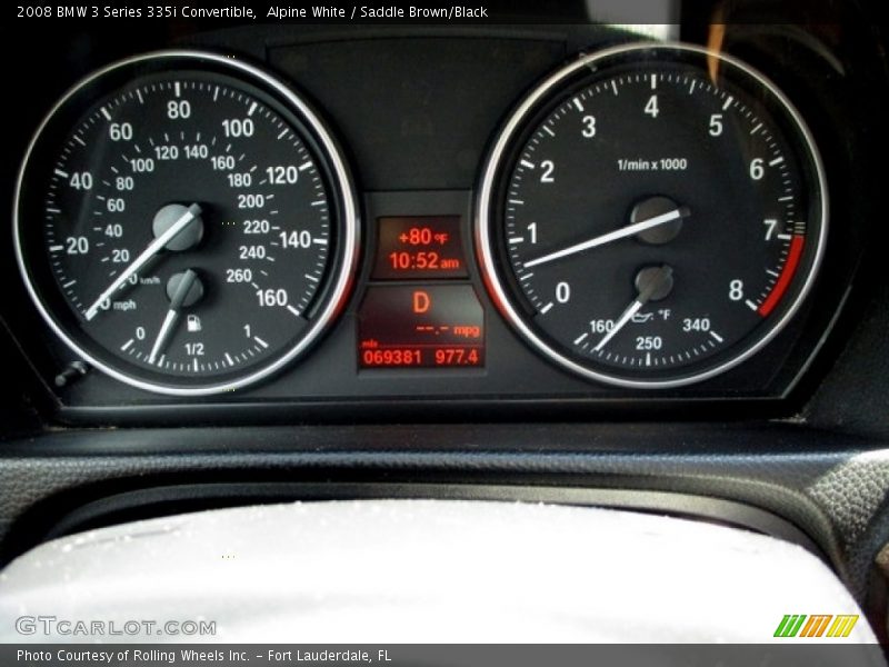 Alpine White / Saddle Brown/Black 2008 BMW 3 Series 335i Convertible