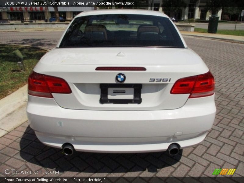 Alpine White / Saddle Brown/Black 2008 BMW 3 Series 335i Convertible