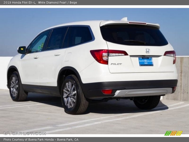 White Diamond Pearl / Beige 2019 Honda Pilot EX-L