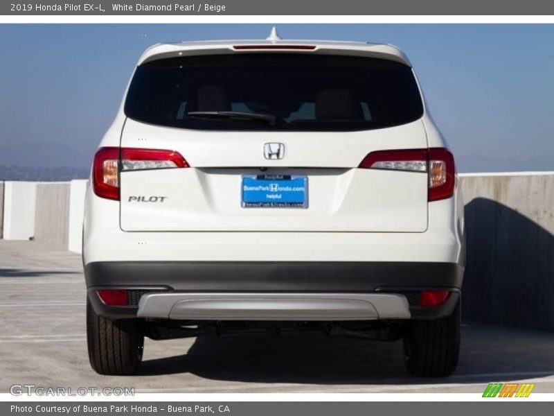 White Diamond Pearl / Beige 2019 Honda Pilot EX-L