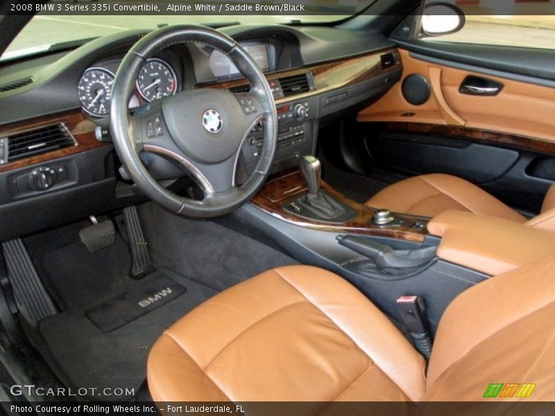 Alpine White / Saddle Brown/Black 2008 BMW 3 Series 335i Convertible