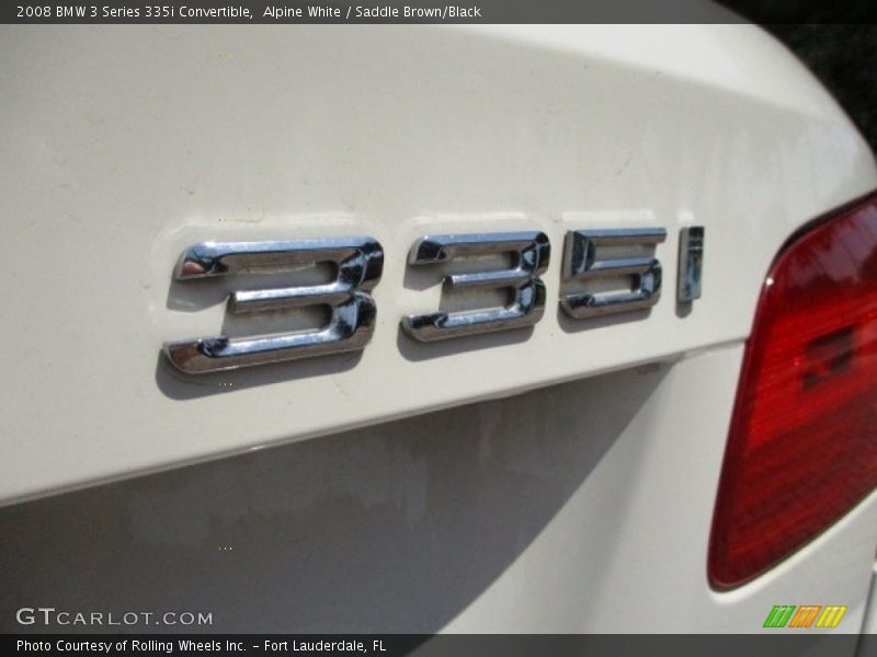 Alpine White / Saddle Brown/Black 2008 BMW 3 Series 335i Convertible