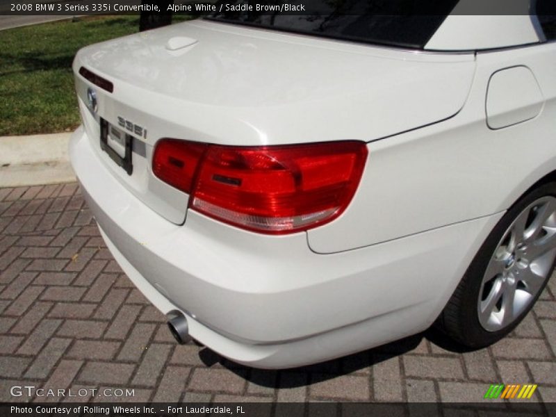 Alpine White / Saddle Brown/Black 2008 BMW 3 Series 335i Convertible