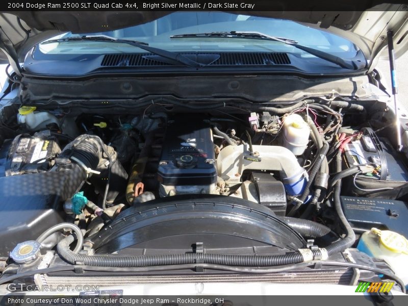 Bright Silver Metallic / Dark Slate Gray 2004 Dodge Ram 2500 SLT Quad Cab 4x4
