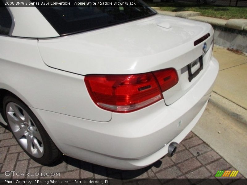 Alpine White / Saddle Brown/Black 2008 BMW 3 Series 335i Convertible