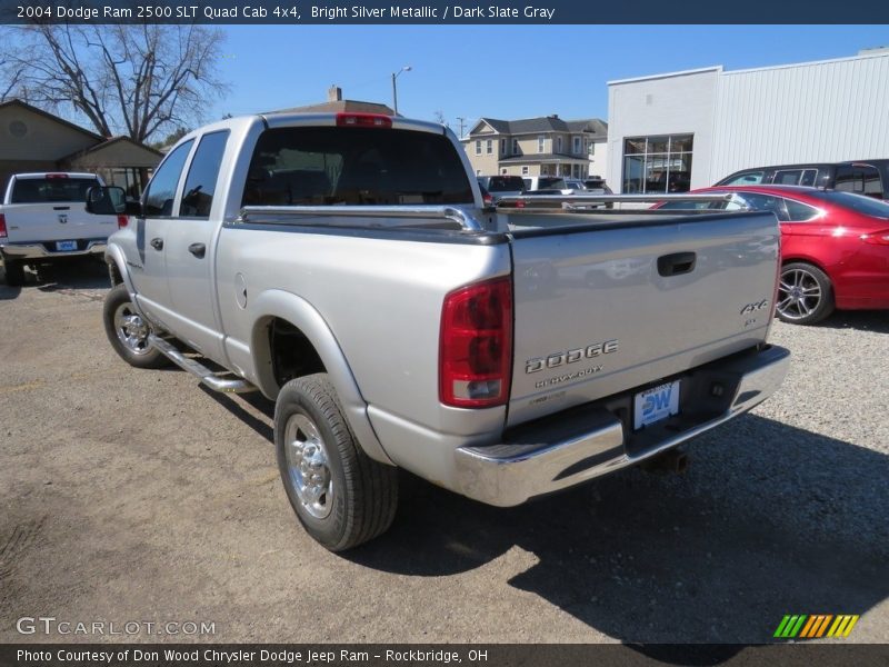 Bright Silver Metallic / Dark Slate Gray 2004 Dodge Ram 2500 SLT Quad Cab 4x4