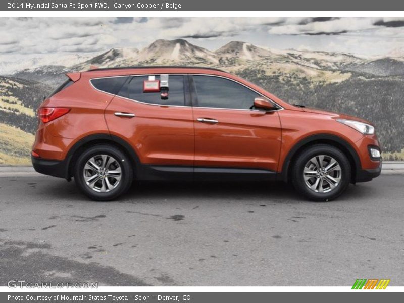 Canyon Copper / Beige 2014 Hyundai Santa Fe Sport FWD
