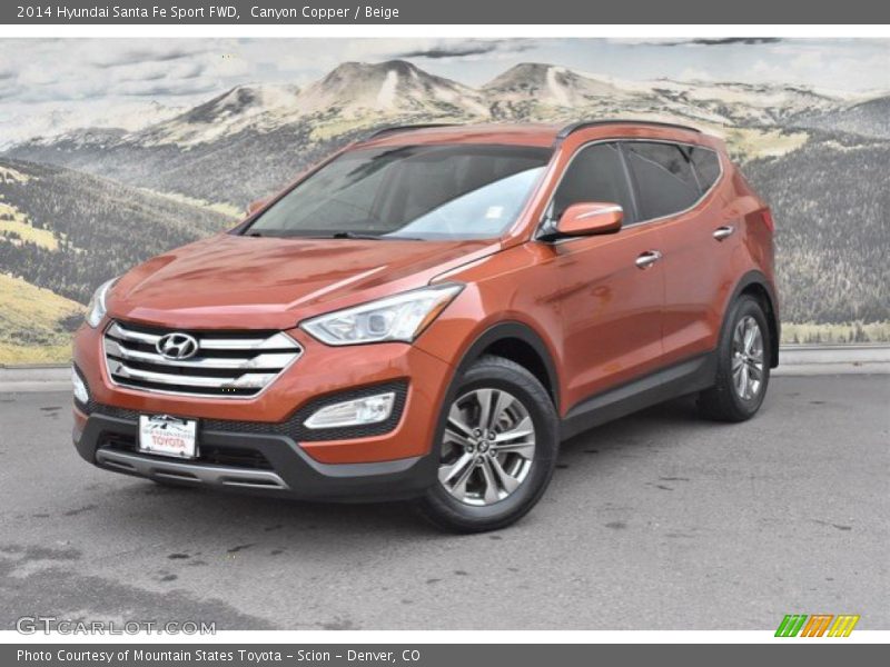 Canyon Copper / Beige 2014 Hyundai Santa Fe Sport FWD