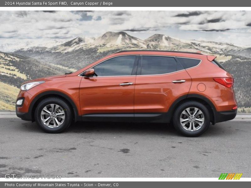 Canyon Copper / Beige 2014 Hyundai Santa Fe Sport FWD
