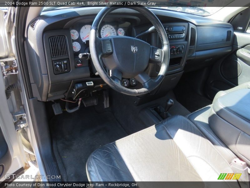 Bright Silver Metallic / Dark Slate Gray 2004 Dodge Ram 2500 SLT Quad Cab 4x4