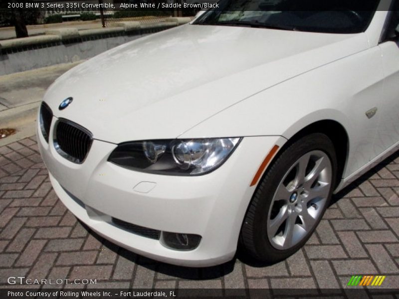 Alpine White / Saddle Brown/Black 2008 BMW 3 Series 335i Convertible