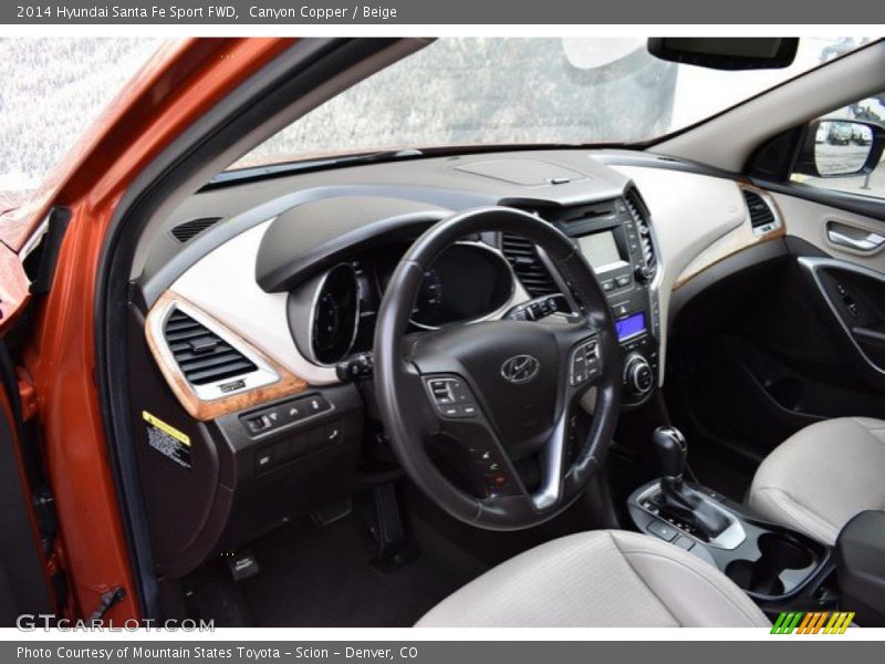 Canyon Copper / Beige 2014 Hyundai Santa Fe Sport FWD