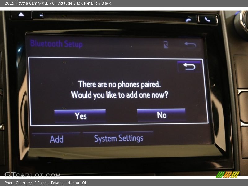 Attitude Black Metallic / Black 2015 Toyota Camry XLE V6