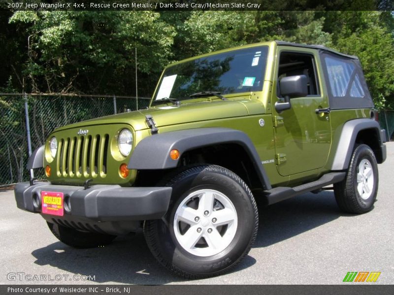 Rescue Green Metallic / Dark Slate Gray/Medium Slate Gray 2007 Jeep Wrangler X 4x4