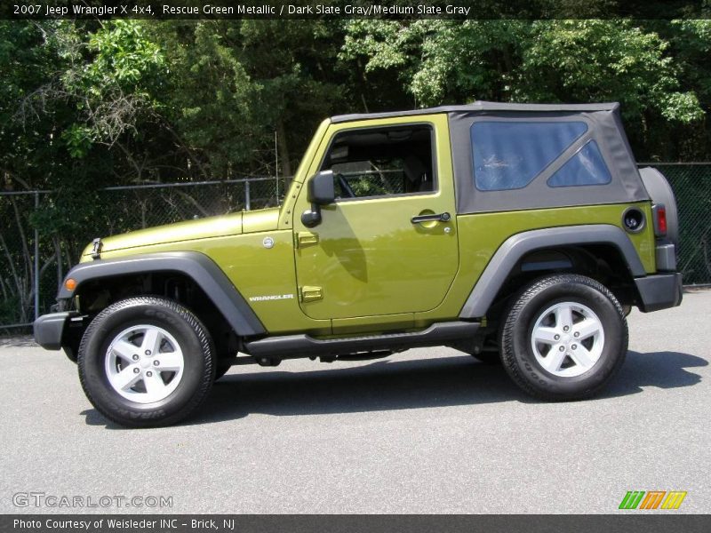 Rescue Green Metallic / Dark Slate Gray/Medium Slate Gray 2007 Jeep Wrangler X 4x4