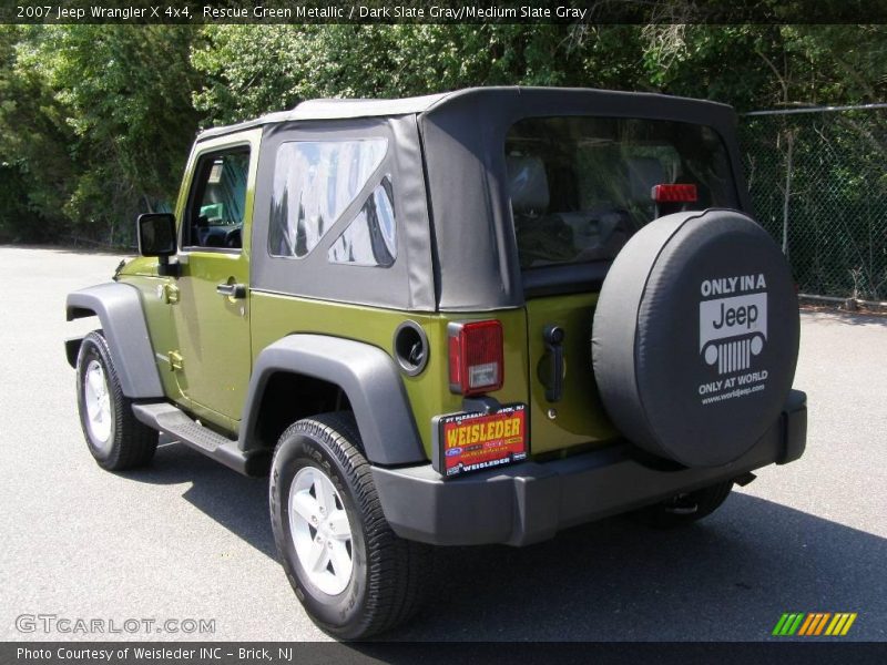 Rescue Green Metallic / Dark Slate Gray/Medium Slate Gray 2007 Jeep Wrangler X 4x4
