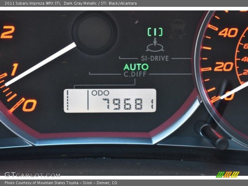 Dark Gray Metallic / STI  Black/Alcantara 2011 Subaru Impreza WRX STi
