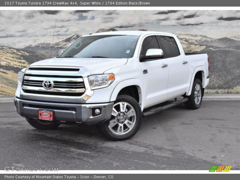 Super White / 1794 Edition Black/Brown 2017 Toyota Tundra 1794 CrewMax 4x4
