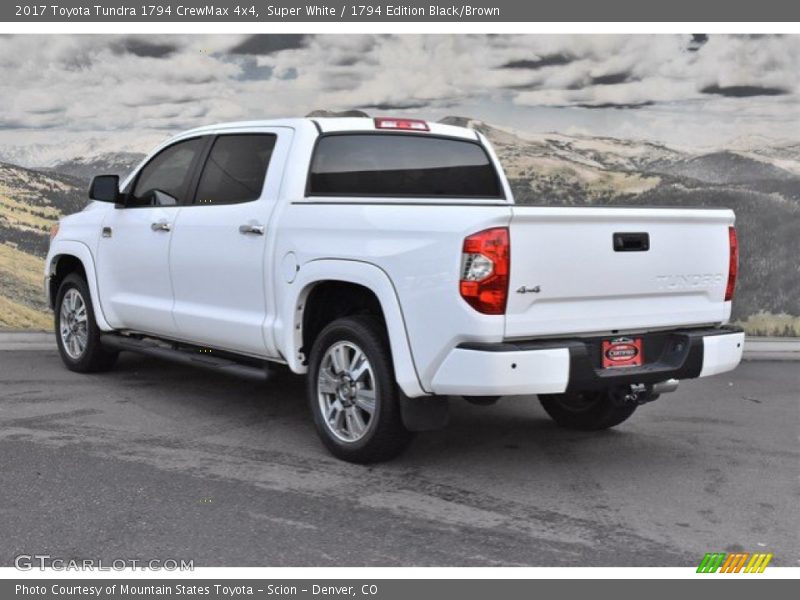 Super White / 1794 Edition Black/Brown 2017 Toyota Tundra 1794 CrewMax 4x4