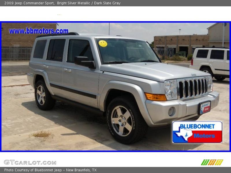 Bright Silver Metallic / Dark Slate Gray 2009 Jeep Commander Sport