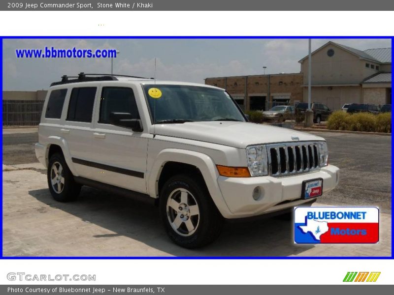 Stone White / Khaki 2009 Jeep Commander Sport