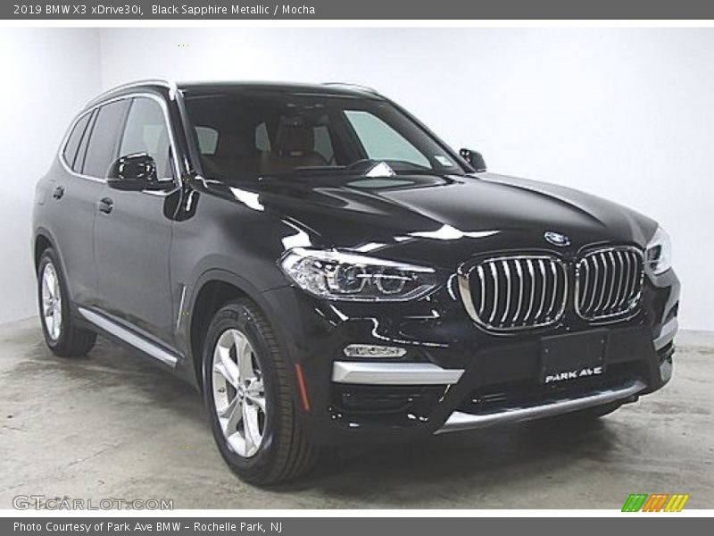 Black Sapphire Metallic / Mocha 2019 BMW X3 xDrive30i