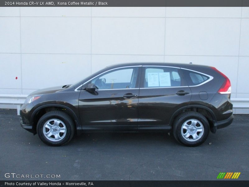 Kona Coffee Metallic / Black 2014 Honda CR-V LX AWD