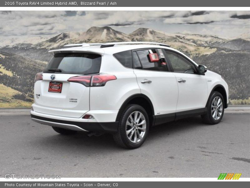 Blizzard Pearl / Ash 2016 Toyota RAV4 Limited Hybrid AWD