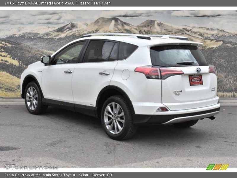 Blizzard Pearl / Ash 2016 Toyota RAV4 Limited Hybrid AWD