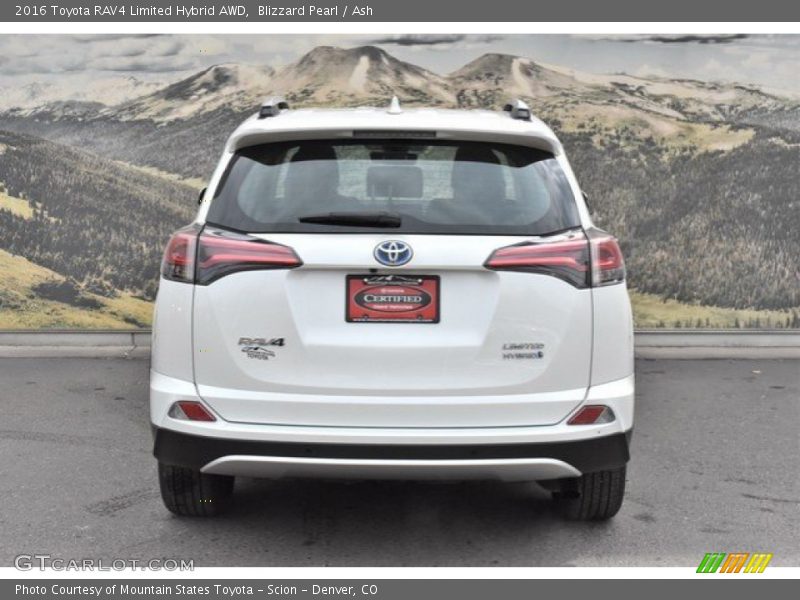 Blizzard Pearl / Ash 2016 Toyota RAV4 Limited Hybrid AWD