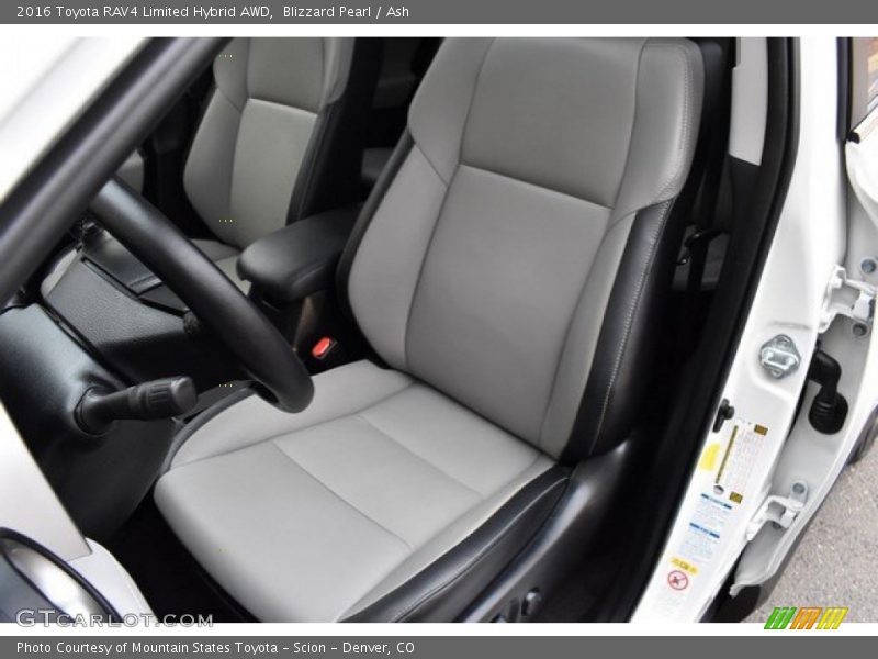 Blizzard Pearl / Ash 2016 Toyota RAV4 Limited Hybrid AWD