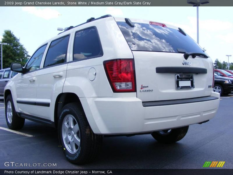 Stone White / Medium Slate Gray/Dark Slate Gray 2009 Jeep Grand Cherokee Laredo