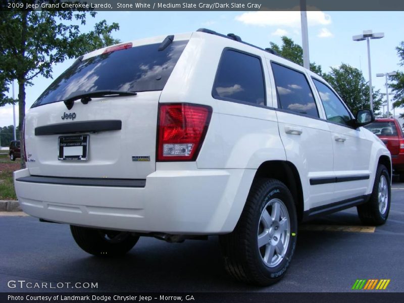 Stone White / Medium Slate Gray/Dark Slate Gray 2009 Jeep Grand Cherokee Laredo