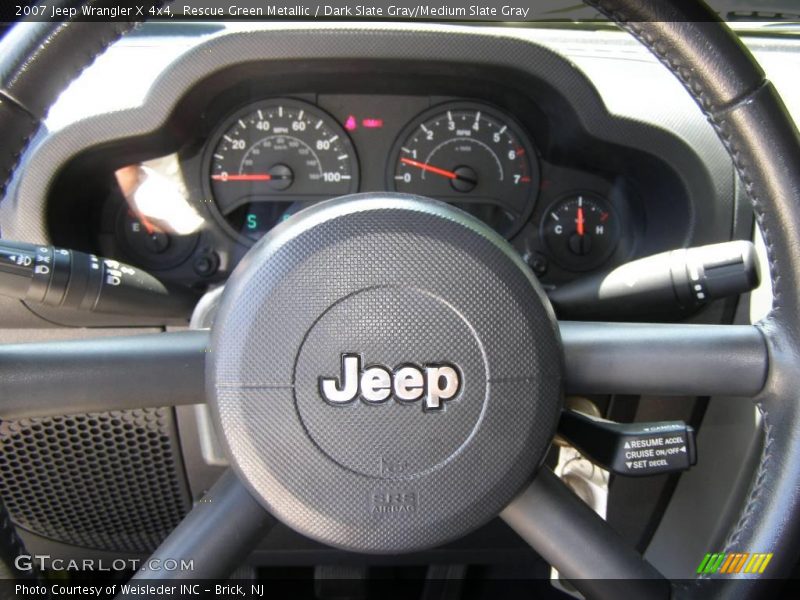 Rescue Green Metallic / Dark Slate Gray/Medium Slate Gray 2007 Jeep Wrangler X 4x4