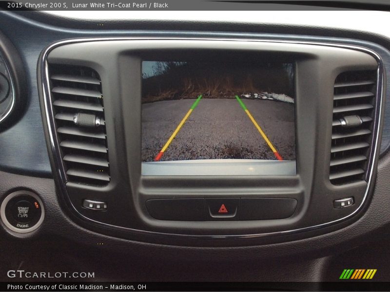 Lunar White Tri-Coat Pearl / Black 2015 Chrysler 200 S