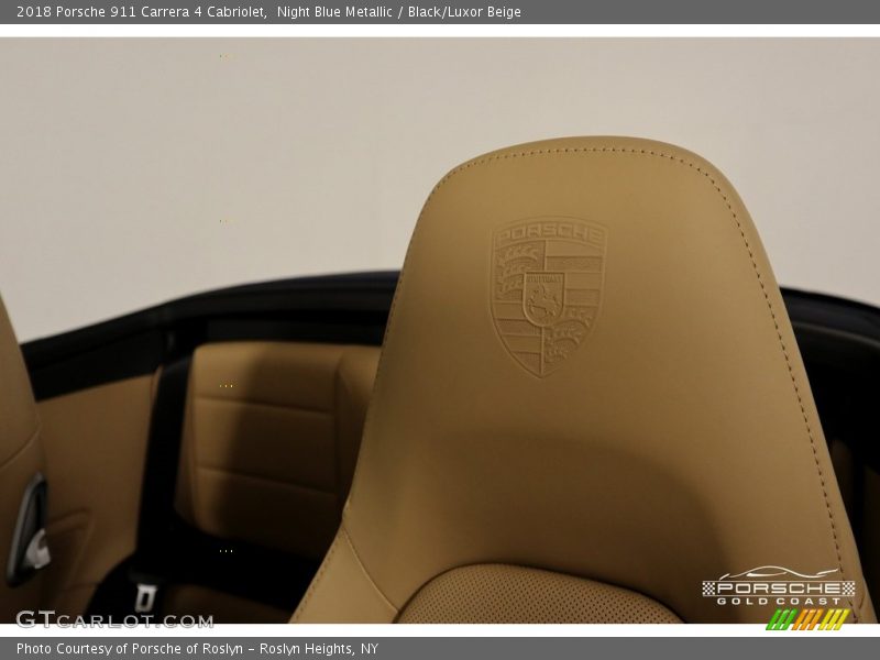Night Blue Metallic / Black/Luxor Beige 2018 Porsche 911 Carrera 4 Cabriolet