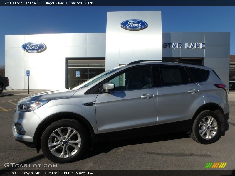 Ingot Silver / Charcoal Black 2018 Ford Escape SEL