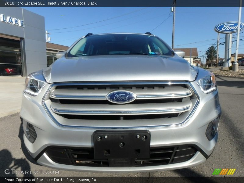 Ingot Silver / Charcoal Black 2018 Ford Escape SEL