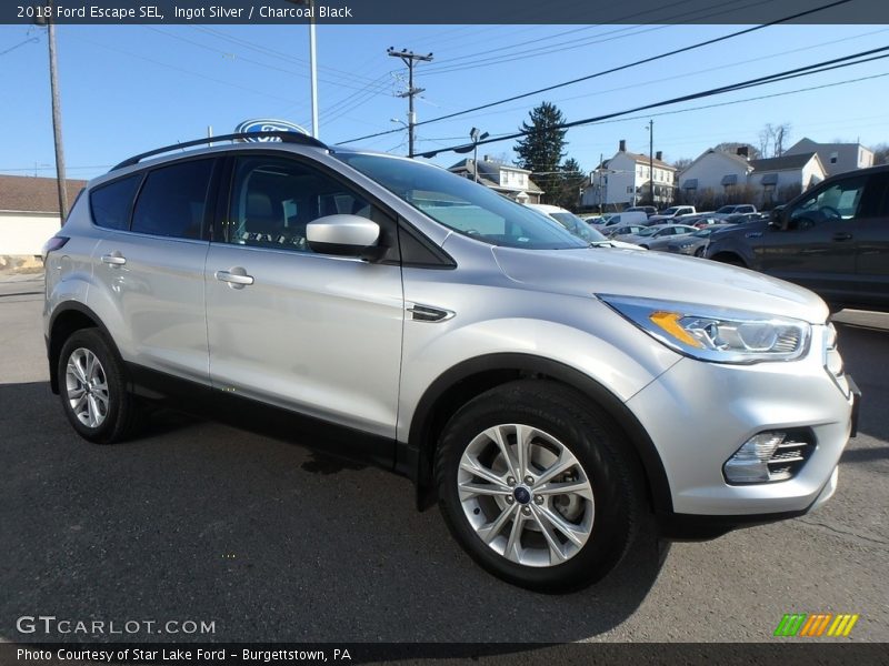 Ingot Silver / Charcoal Black 2018 Ford Escape SEL